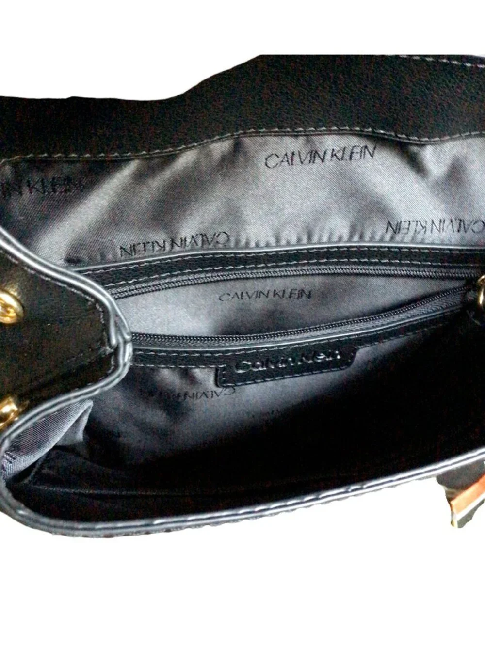 Calvin Klein Backpack Top Handle Flap Back Backpack Black new